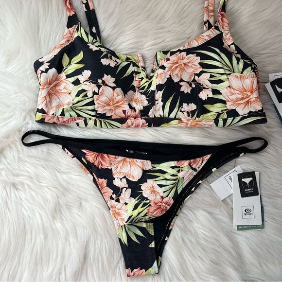 NWT Rip Curl Set Sol Seeker Bikini DD Top and Skimpy Bottom Resortwear Large - Picture 5 of 7